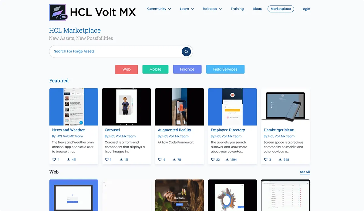 HCL Volt MX Marketplace