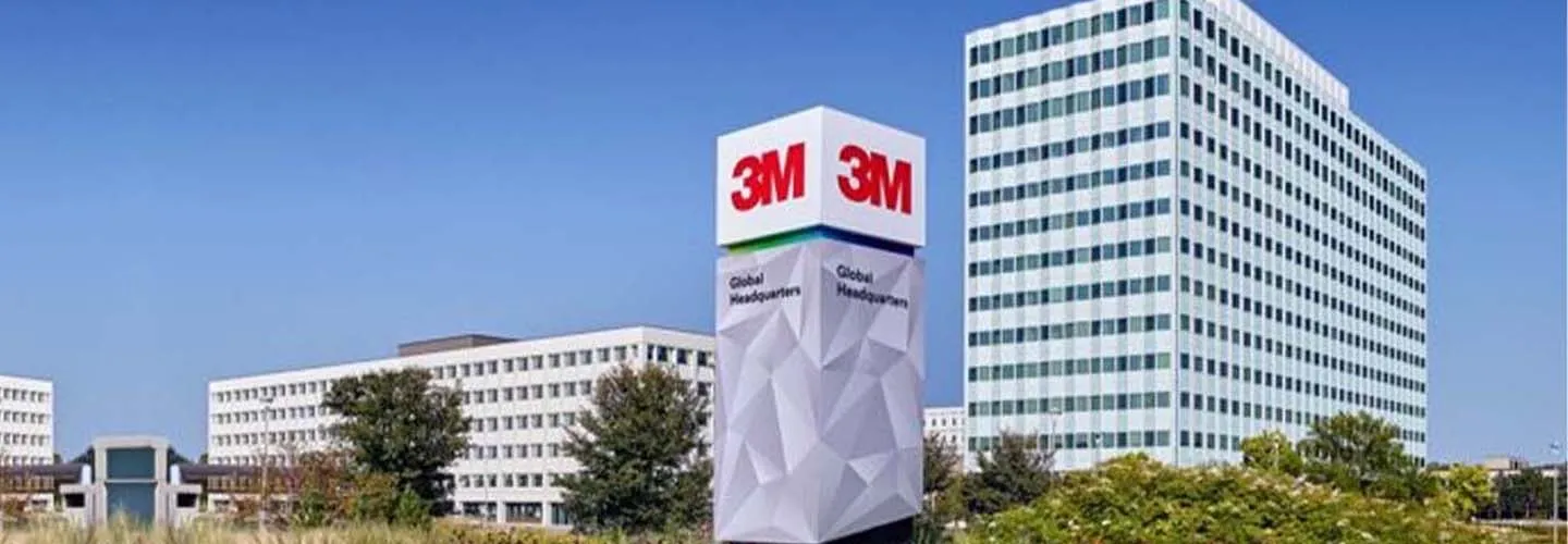 Banner showcasing 3M office building 